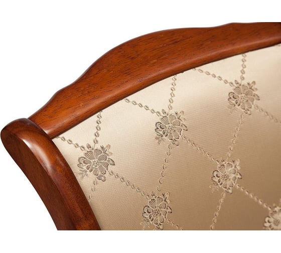 Кресло Tetchair комплект 2 шт Geneva (gn-ac ) дерево гевея, 60x54x96см, maf brown, ткань золотистые цветы (sk-gf) 10407