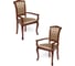 Кресло Tetchair комплект 2 шт Geneva (gn-ac ) дерево гевея, 60x54x96см, maf brown, ткань золотистые цветы (sk-gf) 10407 2