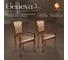 Кресло Tetchair комплект 2 шт Geneva (gn-ac ) дерево гевея, 60x54x96см, maf brown, ткань золотистые цветы (sk-gf) 10407 6
