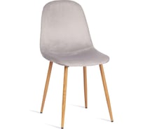 Стул Tetchair комплект 4 шт Breeze (mod. 4724) вельвет/металл, 44x53x87 см, light grey (светло-серый) hlr14 / натуральный 20090