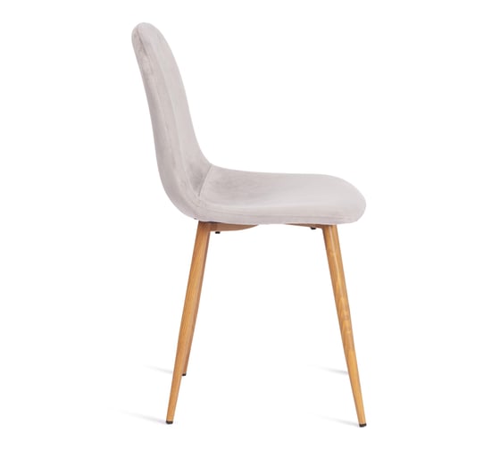 Стул Tetchair комплект 4 шт Breeze (mod. 4724) вельвет/металл, 44x53x87 см, light grey (светло-серый) hlr14 / натуральный 20090