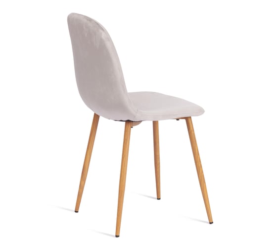 Стул Tetchair комплект 4 шт Breeze (mod. 4724) вельвет/металл, 44x53x87 см, light grey (светло-серый) hlr14 / натуральный 20090