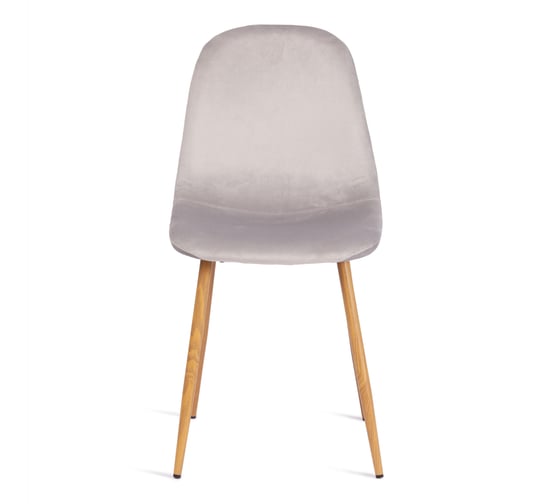 Стул Tetchair комплект 4 шт Breeze (mod. 4724) вельвет/металл, 44x53x87 см, light grey (светло-серый) hlr14 / натуральный 20090