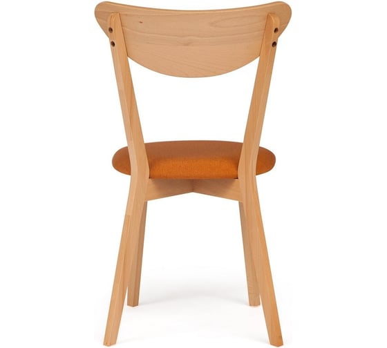 Стул Tetchair Maxi (макси) комплект 2 шт, мягкое сиденье/ цвет сиденья - оранжевый, каркас бук, сиденье ткань, 86x48.5x54.5, натуральный ( бук ) 10473