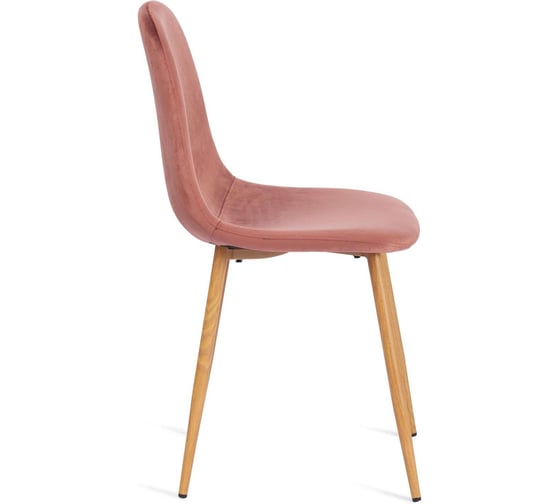 Стул Tetchair комплект 4 шт Breeze (mod. 4724) вельвет/металл, 44x53x87 см, coral (коралловый) hlr44 / натуральный 20091