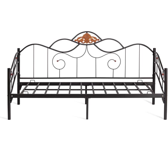 Кровать Tetchair Federica (mod. at-881) дерево гевея/металл, 90x200 см (day bed), красный дуб/черный 20104