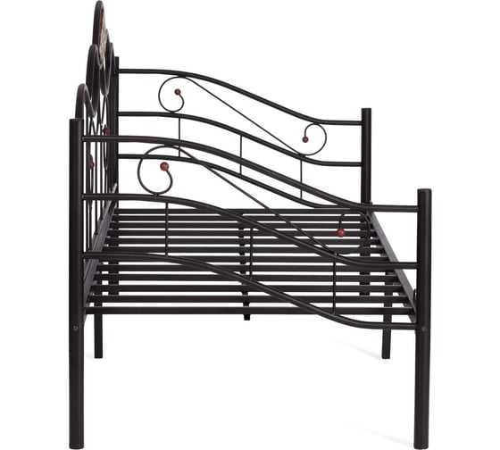 Кровать Tetchair Federica (mod. at-881) дерево гевея/металл, 90x200 см (day bed), красный дуб/черный 20104