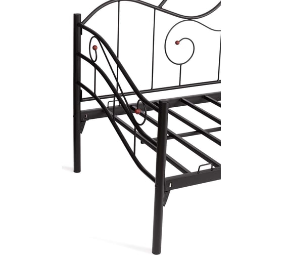 Кровать Tetchair Federica (mod. at-881) дерево гевея/металл, 90x200 см (day bed), красный дуб/черный 20104