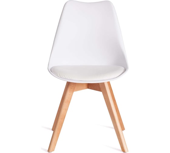 Стул Tetchair комплект 4 шт Tulip (mod. 73-1) дерево/пластик/экокожа, 47,5x55x80 см, белый 20185