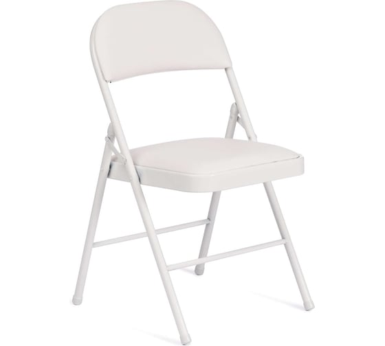 Складной стул Tetchair folder 3022g, каркас: металл, сиденье/спинка: экокожа, 46.5x47.5x79 см, white (белый) / white (белый), 6 шт. 20101