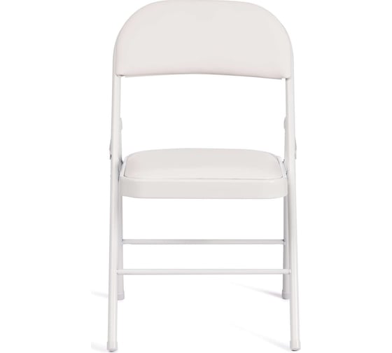 Складной стул Tetchair folder 3022g, каркас: металл, сиденье/спинка: экокожа, 46.5x47.5x79 см, white (белый) / white (белый), 6 шт. 20101