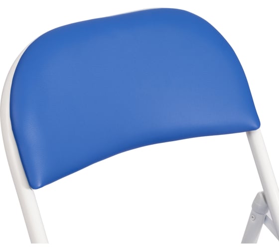 Складной стул Tetchair folder 3022g, каркас: металл, сиденье/спинка: экокожа, 46.5x47.5x79 см, blue (синий) / white (белый), комплект 6 шт 20102