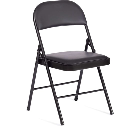 Складной стул Tetchair folder 3022g, каркас: металл, сиденье/спинка: экокожа, 46.5x47.5x79 см, black (черный) / black (черный), комплект 6 шт. 20103