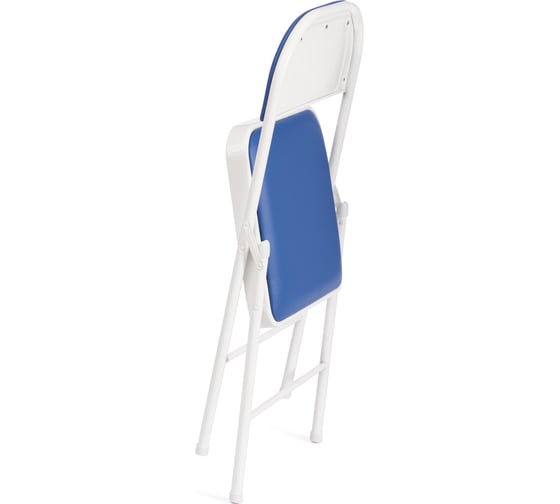Складной стул Tetchair folder 3022g каркас: металл, сиденье/спинка: экокожа, 46.5x47.5x79 см, blue (синий) / white (белый) 20472