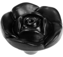 Ручка-кнопка ТУНДРА Rose 01, черная 6074966