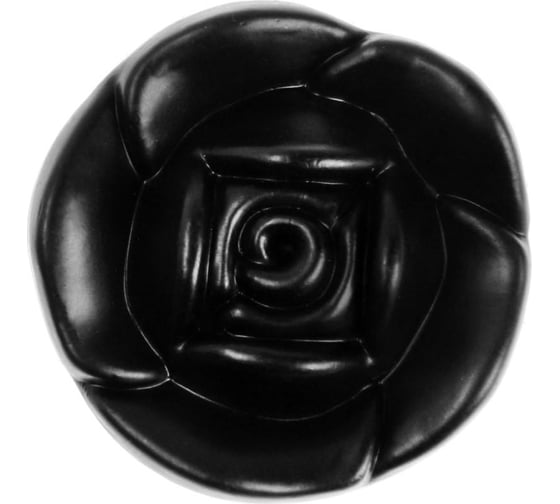 Ручка-кнопка ТУНДРА Rose 01, черная 6074966