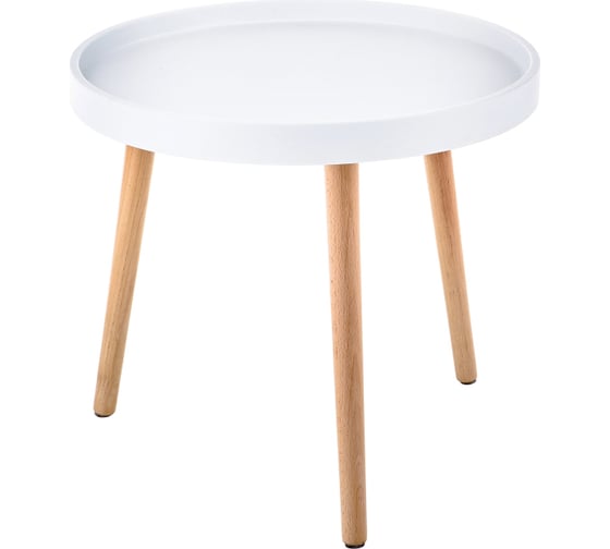 Журнальный стол Woodville hof 50x45 white / wood 15568