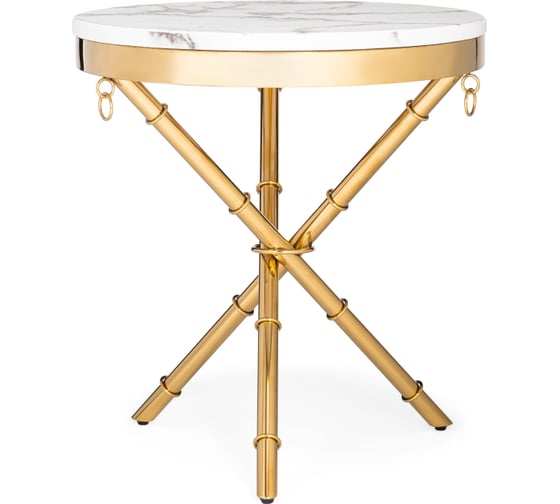 Журнальный стол Woodville monika 50x55 marble / gold 15553