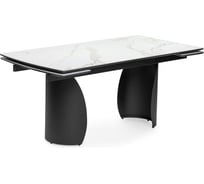 Стол Woodville готланд 180(240)х90x79 белый мрамор / черный 553533