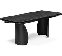 Стол Woodville готланд 180(240)х90x79 черный мрамор / черный 553535