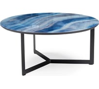 Журнальный стол Woodville роб d-700 лазурит / черный 553551