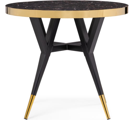Деревянный стол Woodville selina 80x72 black / gold 15552