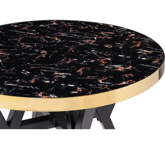 Деревянный стол Woodville selina 80x72 black / gold 15552