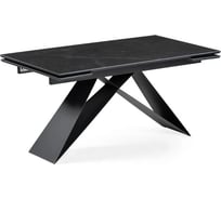 Керамический стол Woodville ноттингем 160(220)х90x77 черный мрамор / черный 553542