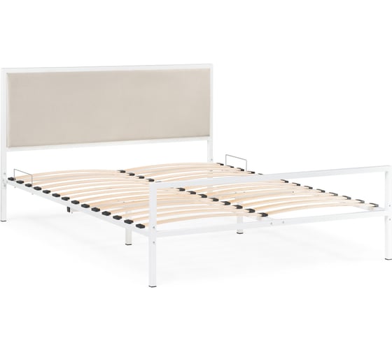 Кровать Woodville азет 1 160x200 белый / light beige 552921