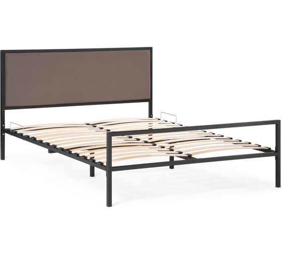 Кровать Woodville азет 1 160x200 черный / dark brown 552924