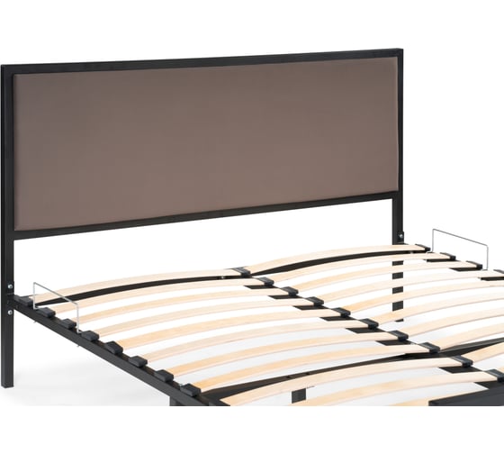 Кровать Woodville азет 1 160x200 черный / dark brown 552924