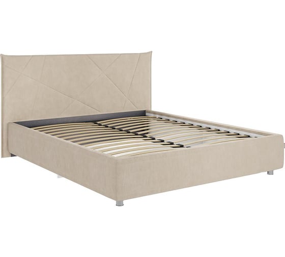 Кровать Woodville бест 160x200 велюр капучино с основанием 524151