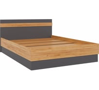 Кровать Woodville кассандра 160x200 дуб крафт золотой / антрацит 559200