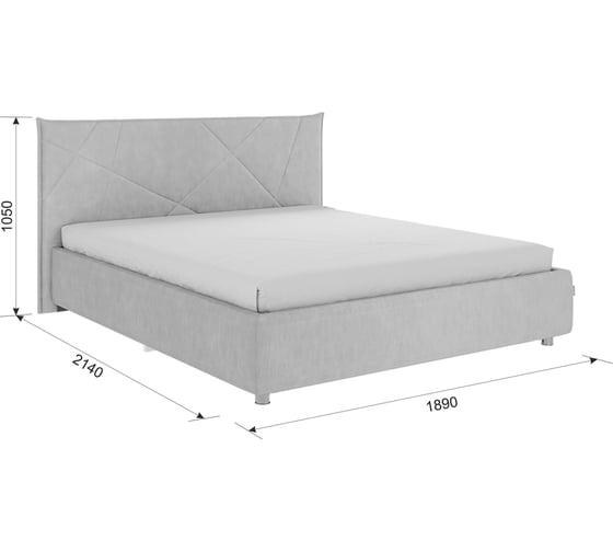 Кровать Woodville квест 160x200 с пм велюр галька 505212
