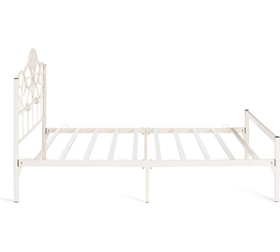Кровать Tetchair Federica mod. at-881 дерево гевея/металл, 160x200 queen bed, белый butter white 20109