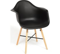 Кресло Tetchair комплект 4 шт Cindy eames mod. 919 дерево бук/металл/сиденье пластик, 60x62x79см, черный/black with natural legs 13277