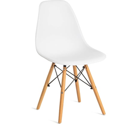 Стул Tetchair Cindy eames mod. 1801 / 1 шт. в упаковке дерево бук/металл/сиденье пластик, 45x51x82 см, white белый 20229