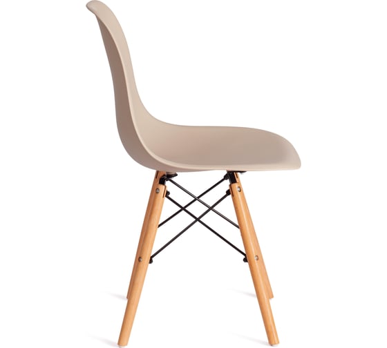 Стул Tetchair Cindy eames mod. 1801 / 1 шт. в упаковке дерево бук/металл/сиденье пластик, 45x51x82 см, beige бежевый 20244