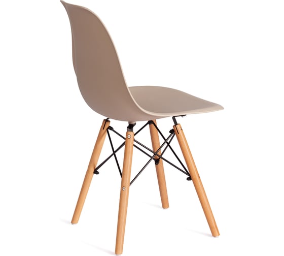 Стул Tetchair Cindy eames mod. 1801 / 1 шт. в упаковке дерево бук/металл/сиденье пластик, 45x51x82 см, beige бежевый 20244