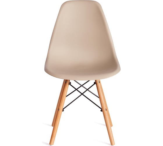 Стул Tetchair Cindy eames mod. 1801 / 1 шт. в упаковке дерево бук/металл/сиденье пластик, 45x51x82 см, beige бежевый 20244