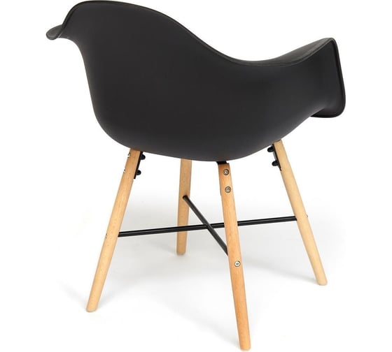 Кресло Tetchair Cindy eames mod. 919 / 1 шт. в упаковке дерево бук/металл/сиденье пластик, 60x62x79см, черный/black with natural legs 19050