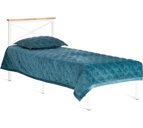 Кровать Tetchair Iris mod.9311 дерево гевея/металл, 90x200 см single bed, белый white 20110 1