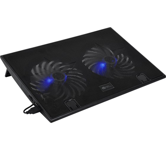 Подставка для ноутбука DIGMA D-NCP170-2H 17", 390x270x25мм, 2xUSB, 2x160мм, FAN 700г, черный 1445228