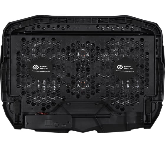 Подставка для ноутбука DIGMA D-NCP170-4 17", 390x280x28мм, 2xUSB, 4x70/125мм, FAN 750г, черный 1445203