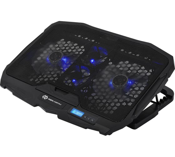 Подставка для ноутбука DIGMA D-NCP170-4 17", 390x280x28мм, 2xUSB, 4x70/125мм, FAN 750г, черный 1445203