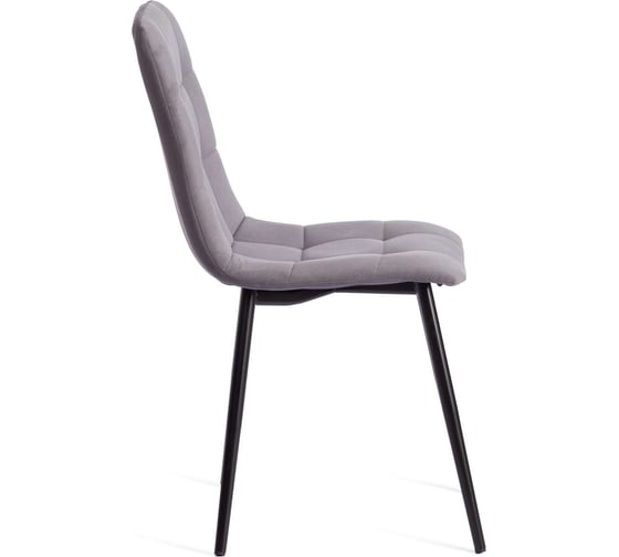 Стул Tetchair chilly max  2 шт., велюр/металл, 45x54x90 см, темно-серый/черный 19944
