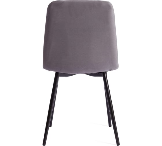 Стул Tetchair chilly max  2 шт., велюр/металл, 45x54x90 см, темно-серый/черный 19944