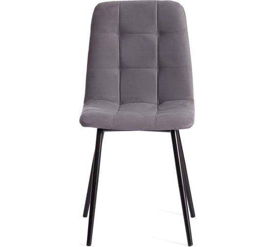 Стул Tetchair chilly max  2 шт., велюр/металл, 45x54x90 см, темно-серый/черный 19944