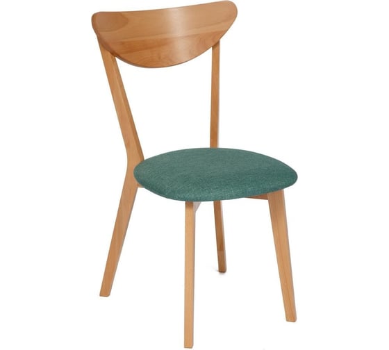 Стул Tetchair 2 шт., мягкое сиденье/цвет сиденья - морская волна maxi (макси), каркас бук, сиденье ткань, натуральный (бук) 11773
