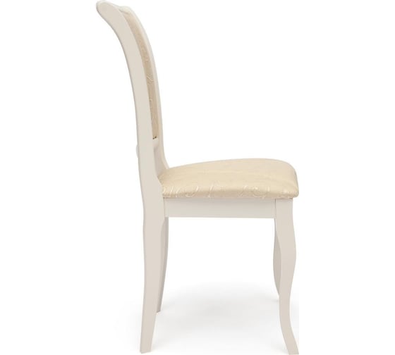 Стул Tetchair opera (op-sc)/1 шт. в упаковке, дерево гевея, 45x53x97 см, ivory white (слоновая кость 2-5), ткань бежевая (a168b) 19444